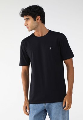 Camiseta Volcom Reta Iconic Preta