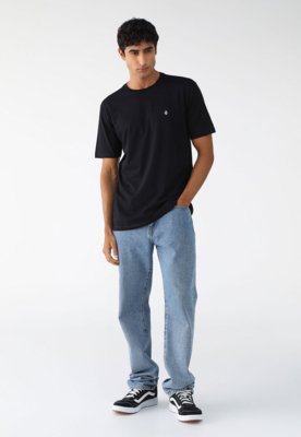 Camiseta Volcom Reta Iconic Preta