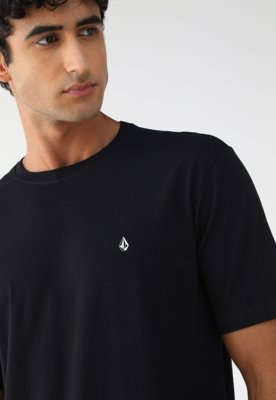 Camiseta Volcom Reta Iconic Preta