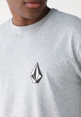 Camiseta Volcom Reta Logo Cinza
