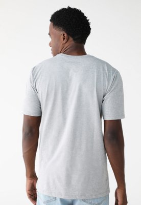 Camiseta Volcom Reta Logo Cinza