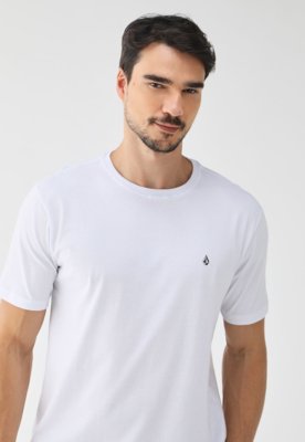 Camiseta Volcom Reta Mini Icon Branca