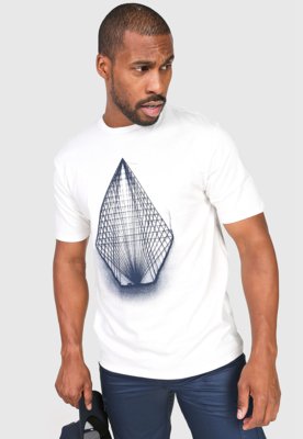 Camiseta Volcom Yarn Off-White Menor preço em Camiseta Volcom Yarn Off-White