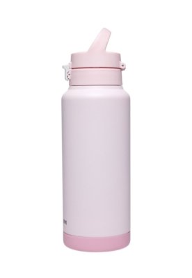 Kit Mochila Escolar Reforçada Garrafa Rosa Aço Inox 1L Volcom