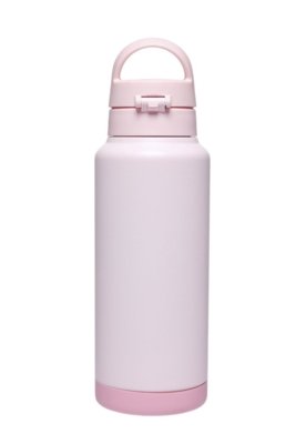 Kit Mochila Escolar Reforçada Garrafa Rosa Aço Inox 1L Volcom