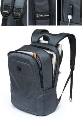 Mochila Bolsa Volcom Masculina Reforçada USB Notebook