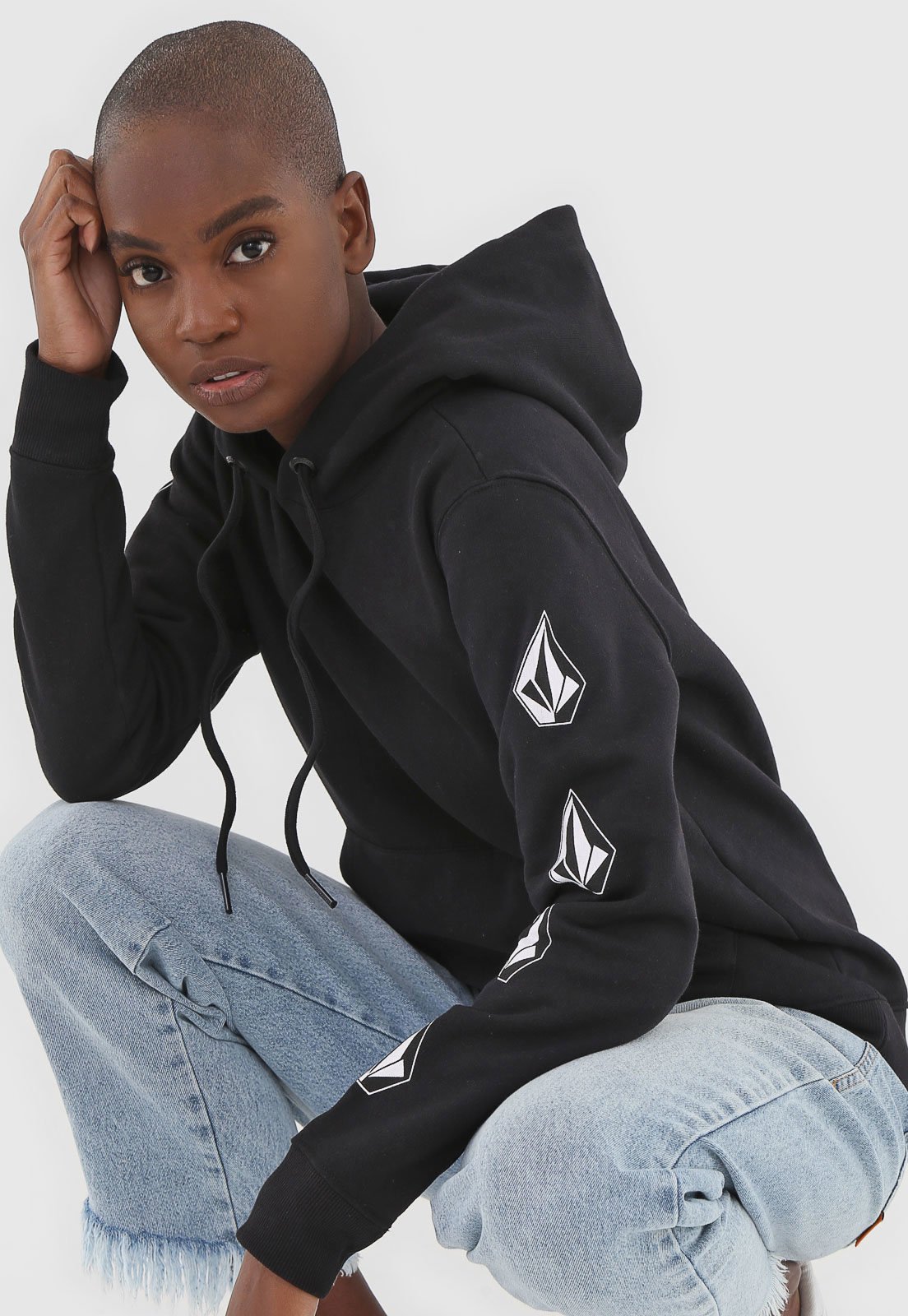 volcom moletom com capuz kids
