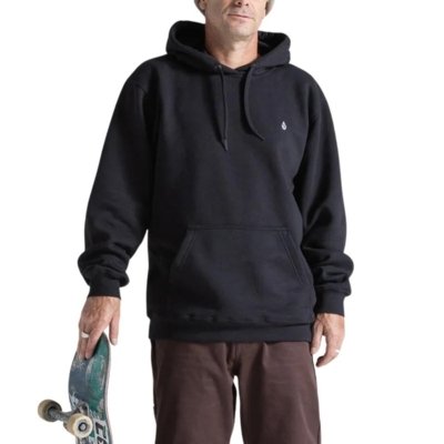 Moletom Volcom Canguru Single Stone Preto Plus Size