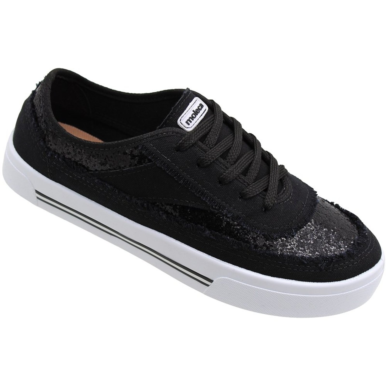 Casual Tênis DAFITI SHOES Glitter Preto - Compre Agora