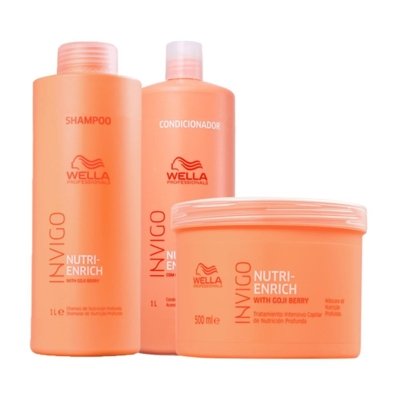 Kit Wella Invigo Enrich Professionals Profissional - Shampoo e Condicionador e Máscara