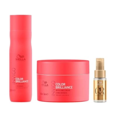 Kit Wella Professionals Invigo Color Brilliance - Shampoo e Máscara e Óleo