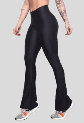 Calça Flare Bailarina WLS Modas Feminina Preto