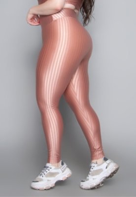 Calça Legging 3d WLS Modas New Zig Poliamida Feminina Rosa Claro