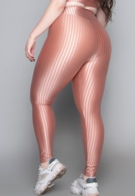 Calça Legging 3d WLS Modas New Zig Poliamida Feminina Rosa Claro