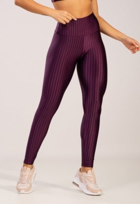 Calça Legging 3d WLS Modas New Zig Poliamida Feminina Roxo