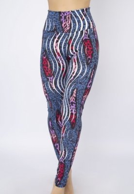 Calça Legging WLS Modas Fitness Estampada Multicolorida