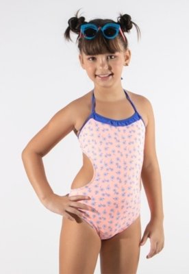 Maiô Infantil WLS Modas Estampado Azul