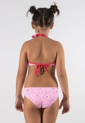 Maiô Infantil WLS Modas Estampado Vermelho