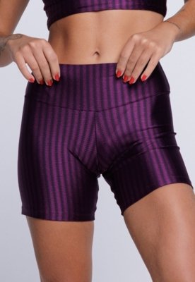 Short New Zig WLS Modas Compressão 3D Fitness Ikat Roxo