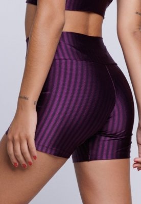 Short New Zig WLS Modas Compressão 3D Fitness Ikat Roxo
