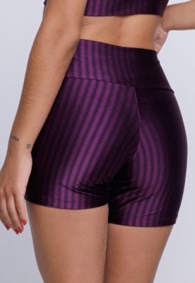 Short New Zig WLS Modas Compressão 3D Fitness Ikat Roxo
