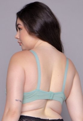 Soutien Plus Size WLS Modas com Bojo Alça Reforçada Rosa Claro