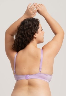 Soutien Reforçado WLS Modas com Renda e Bojo Strappy Lilás