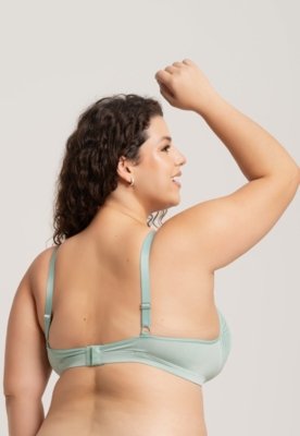Soutien Reforçado WLS Modas com Renda e Bojo Strappy Verde Água