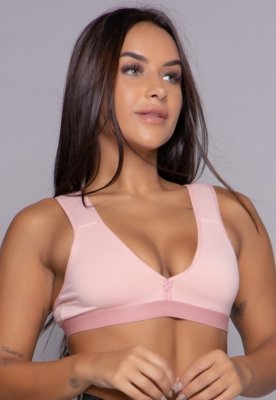 Soutien WLS Modas Sem Bojo Alça de Espuma Rosa Claro
