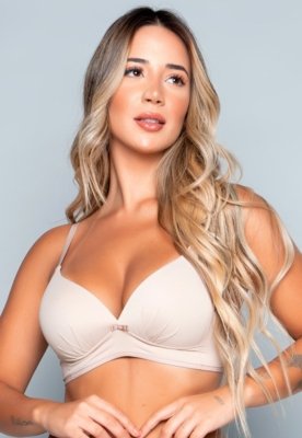 Sutiã WLS Modas com Bojo Molinho Flex sem Arco Soft Rosa Claro