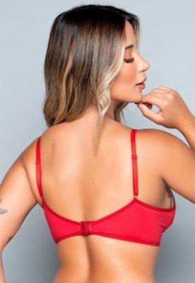 Sutiã WLS Modas com Bojo Molinho Flex sem Arco Soft Vermelho