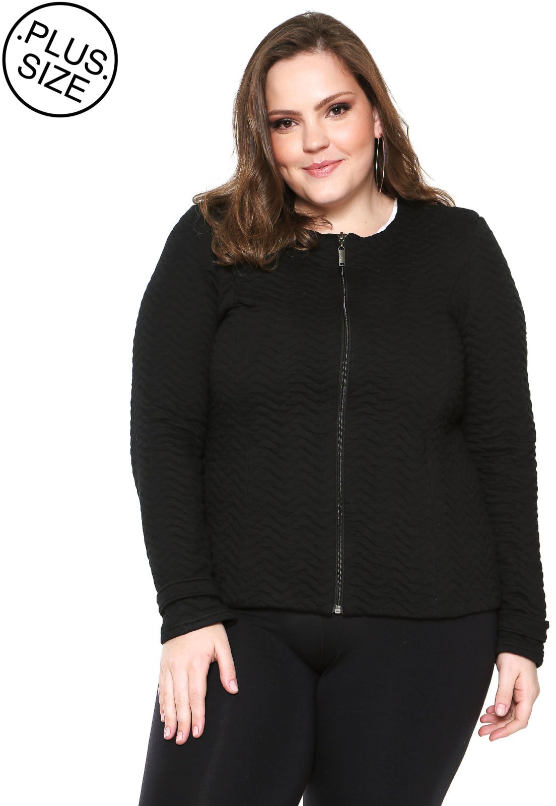 Casaco de deals matelasse plus size