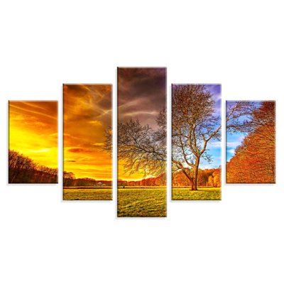Conjunto de 5 Telas Decorativas em Canvas Love Decor Sun Set Multicolorido 90x160cm Menor preço em Conjunto de 5 Telas Decorativas em Canvas Love Decor Sun Set Multicolorido 90x160cm