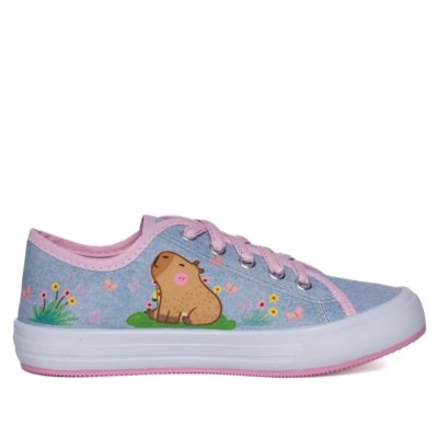 Tênis Infantil Winipeg Capivaras Azul Claro/Rosa