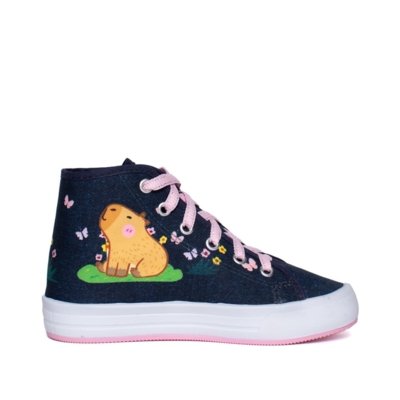 Tênis Infantil Winipeg Capivaras Azul Escuro/Rosa