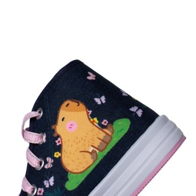 Tênis Infantil Winipeg Capivaras Azul Escuro/Rosa