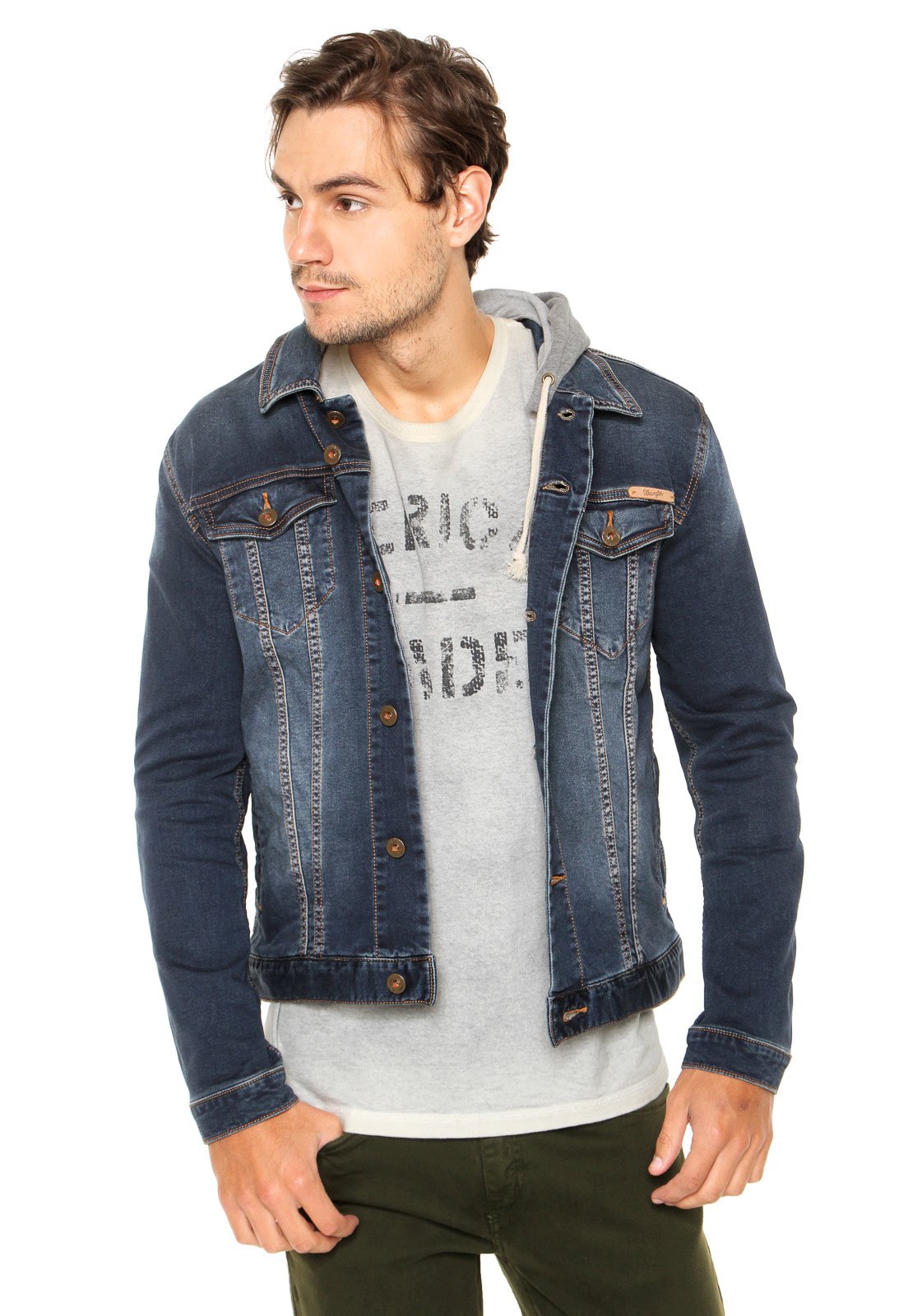 jaqueta jeans masculina wrangler