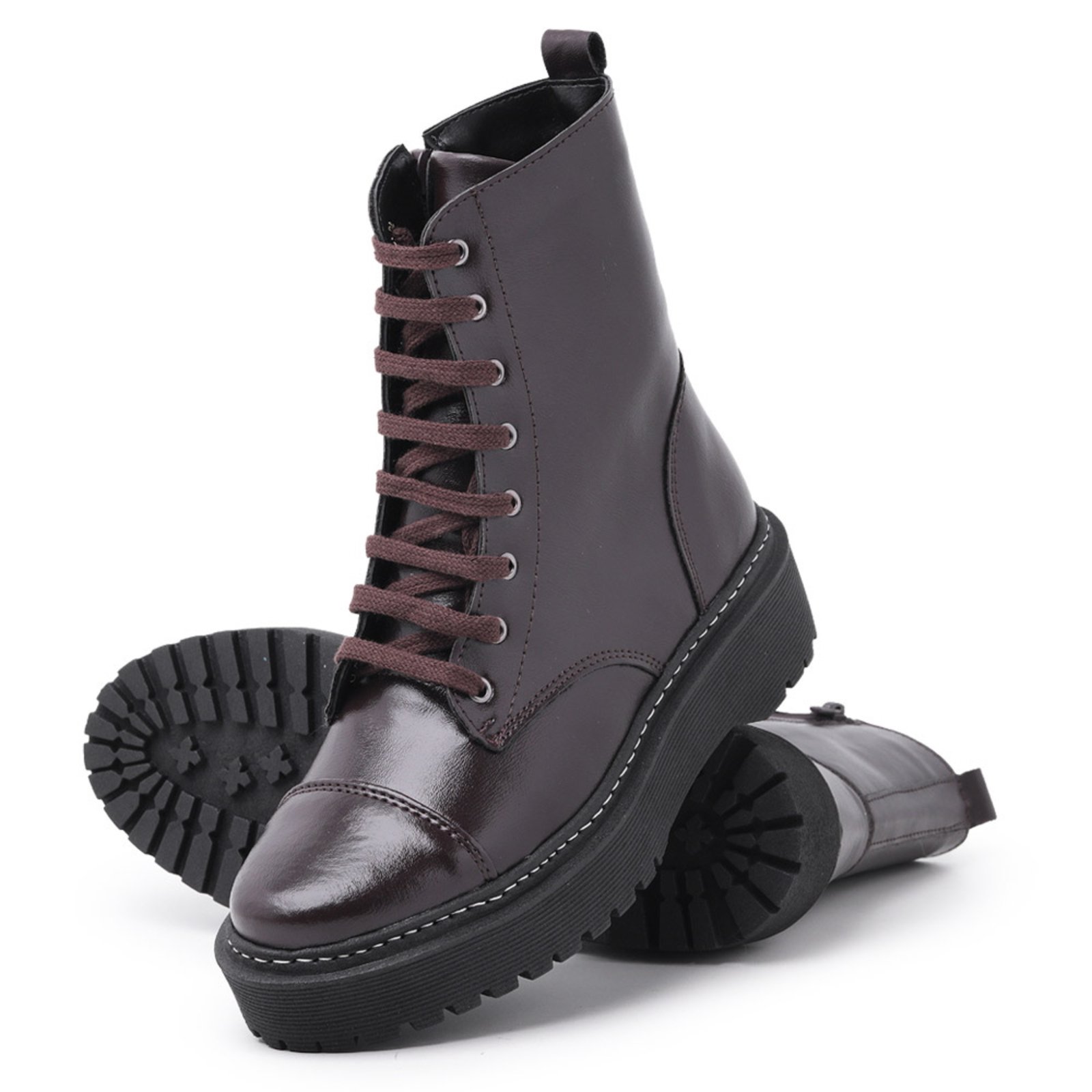 bota cano curto plataforma