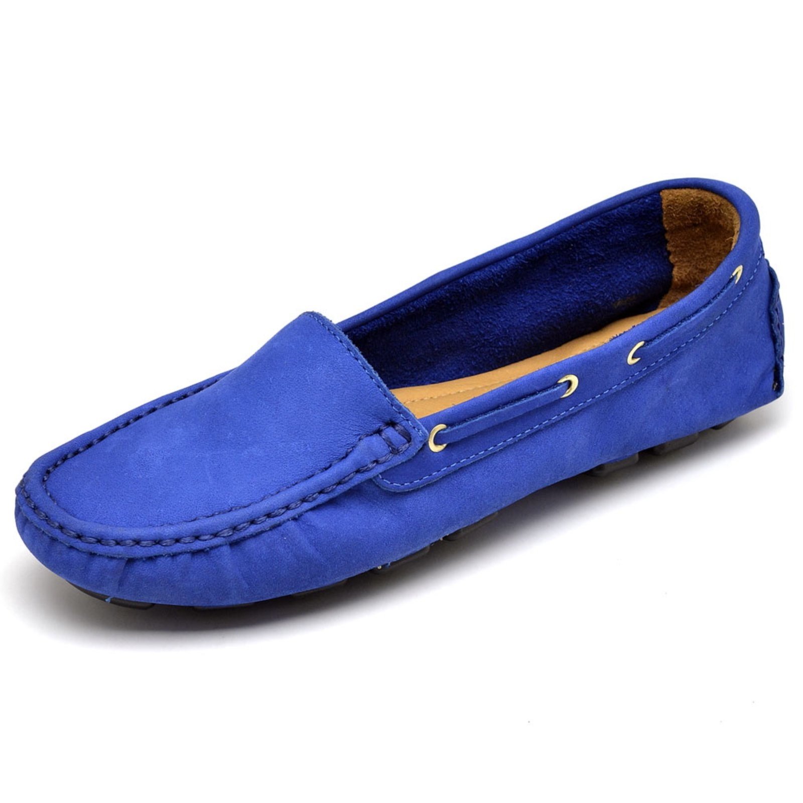 mocassim azul feminino