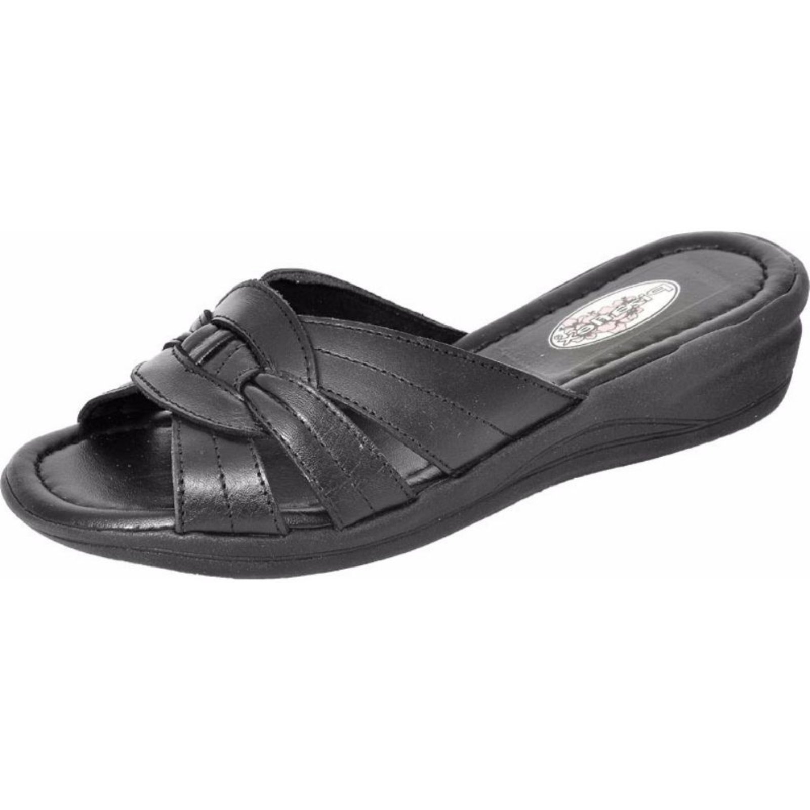 Sand lia Conforto Tamanco Ortop dico em Couro 285 Preto Compre