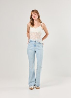 Blusa De Alcinha Em Renda Off-White