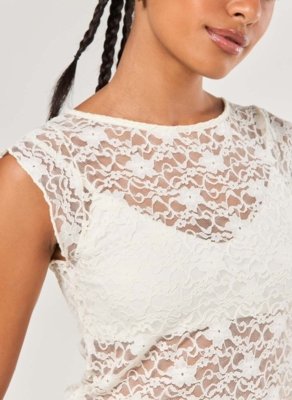Blusa Em Renda Off-White