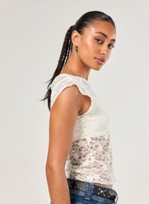Blusa Em Renda Off-White