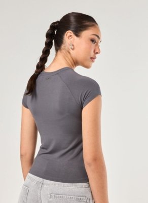 Blusa Manga Curta Justa Raglan