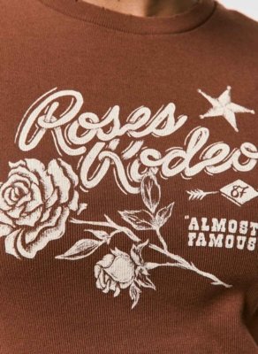 Blusa Mini Tee Marrom Rodeo