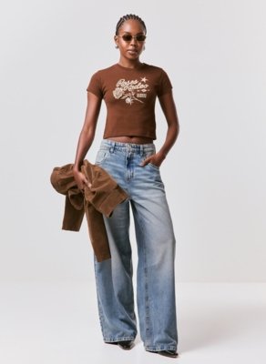 Blusa Mini Tee Marrom Rodeo