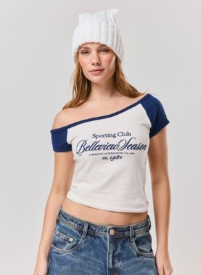 Blusa Raglan Ombro Caído Sporting Club