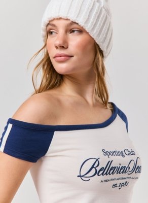 Blusa Raglan Ombro Caído Sporting Club