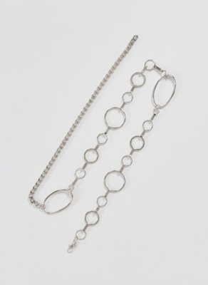 Body Chain Argolas Prateadas