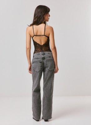 Body Halter Decote Renda